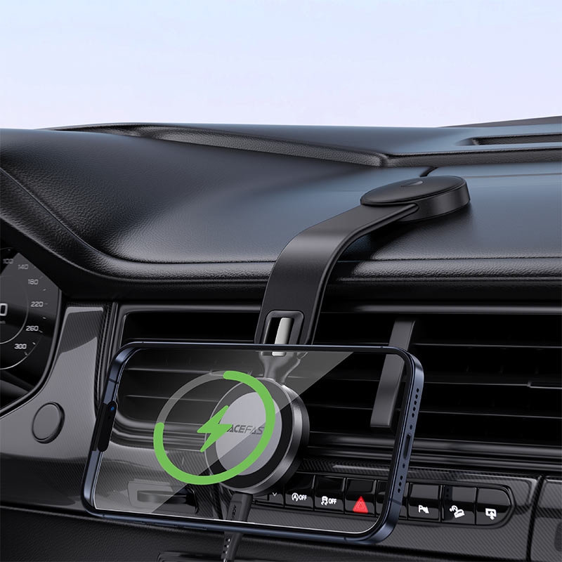 Автомобільне кріплення для смартфона D37 Magnetic wireless (на панель) Acefast