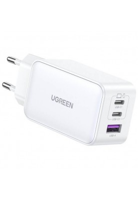 Зарядний пристрій 3xUSB 65W GaN (2хUSB-C+USB-A) CD244 Білий Ugreen