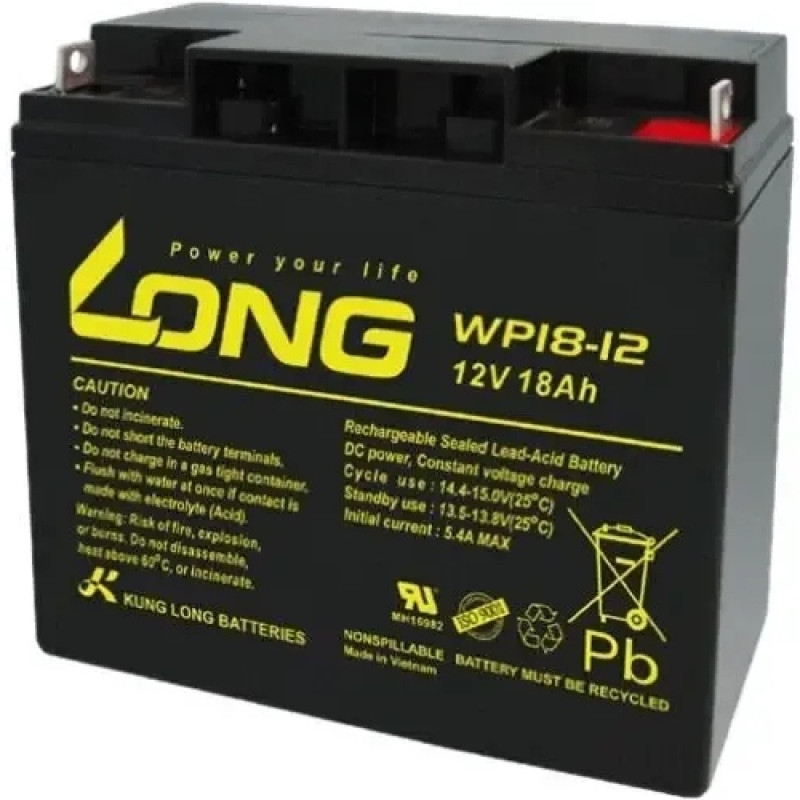 Акумуляторна батарея Long 12V, 18 Ah, WPS18-12