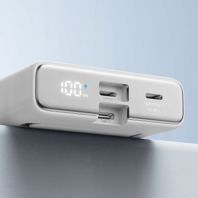УМБ Joyroom Magnetic Wireless 10000mAh JR-PBM01 20W QC,  USB-C In/Out White