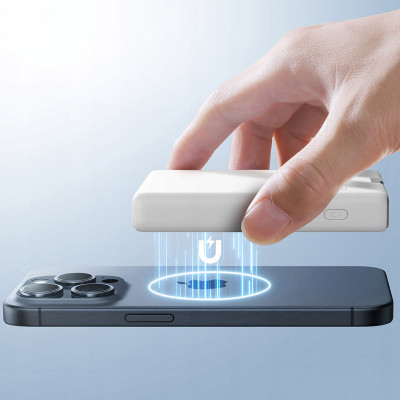 УМБ Joyroom Magnetic Wireless 10000mAh JR-PBM01 20W QC,  USB-C In/Out White