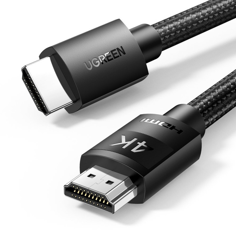 Кабель HDMI M - M, 5.0 м, V2.0 Cafule 4K@60Hz, в поліуретановій оплітці HD119 UGREEN