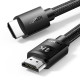 Кабель HDMI M - M, 5.0 м, V2.0 Cafule 4K@60Hz, в поліуретановій оплітці HD119 UGREEN