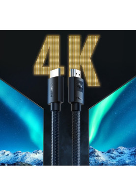 Кабель HDMI M - M, 5.0 м, V2.0 Cafule 4K@60Hz, в поліуретановій оплітці HD119 UGREEN