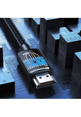 Кабель HDMI M - M, 5.0 м, V2.0 Cafule 4K@60Hz, в поліуретановій оплітці HD119 UGREEN