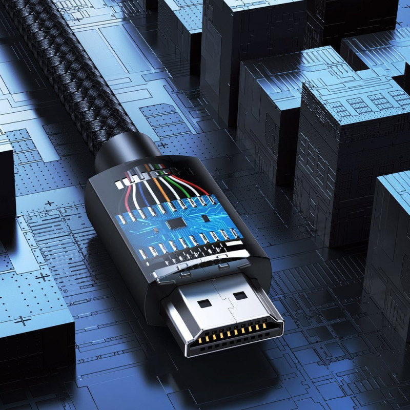 Кабель HDMI M - M, 5.0 м, V2.0 Cafule 4K@60Hz, в поліуретановій оплітці HD119 UGREEN