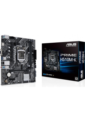 ASUS PRIME H510M-K (1200/H510, 2*DDR4, 1xPCIex16, DVI/VGA, 4xSATAІІІ, M.2, GLan, 7.1ch, mATX)