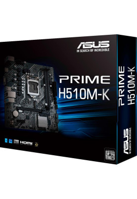 ASUS PRIME H510M-K (1200/H510, 2*DDR4, 1xPCIex16, DVI/VGA, 4xSATAІІІ, M.2, GLan, 7.1ch, mATX)