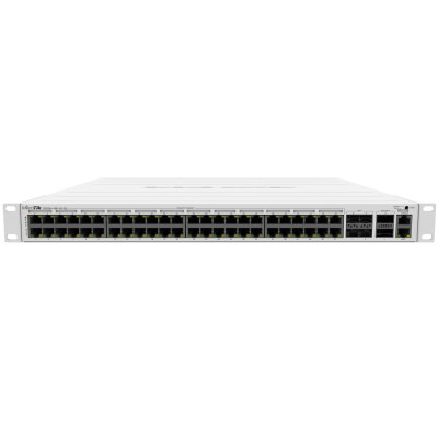 Комутатор Mikrotik CRS354-48P-4S+2Q+RM, 48xGE PoE+,4xSFP+, 2xQSFP+, 750W max, L3