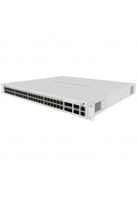 Комутатор Mikrotik CRS354-48P-4S+2Q+RM, 48xGE PoE+,4xSFP+, 2xQSFP+, 750W max, L3