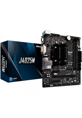ASRock J4025M (Intel Dual-Core 2.9GHz, 2xDDR4, D-Sub, HDMI, DVІ-D, 1+2 PCIe, 2xSATAIII, mATX)
