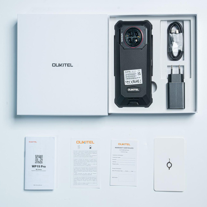 Смартфон Oukitel WP19 pro 6.78”FHD+/8GB/256GB/G99/22000mAh/64+16Мп IR Night Vision/IP69K/NFC/Blac