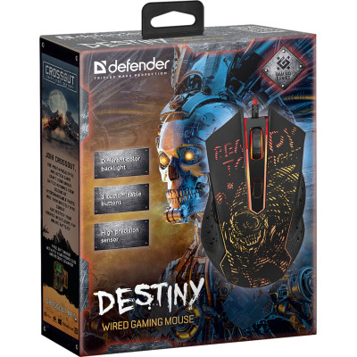 Мишка Defender  Destiny GM-918, ігрова, 3200dpi., 6кн., кабель 1,5м