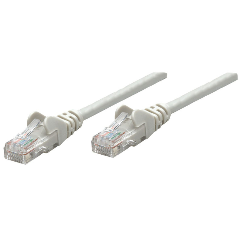 Патчкорд FTP Cat.5e ( 0.25м сірий), Intellinet, Біметал, ССА
