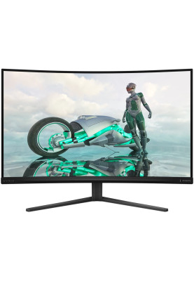 TFT 31.5" Philips 32M2C3500L, QHD, Fast VA, 180hz, вигнутий, 180hz, 2хHDMI, DP, темно-сірий