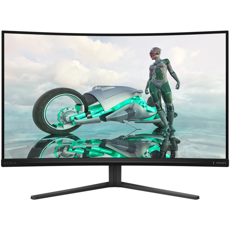 TFT 31.5" Philips 32M2C3500L, QHD, Fast VA, 180hz, вигнутий, 180hz, 2хHDMI, DP, темно-сірий
