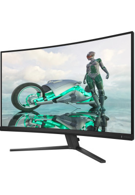 TFT 31.5" Philips 32M2C3500L, QHD, Fast VA, 180hz, вигнутий, 180hz, 2хHDMI, DP, темно-сірий