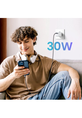 Зарядний пристрій 1xUSB 30W (USB-C) Gan PD Nexode Mini Білий CD319 Ugreen