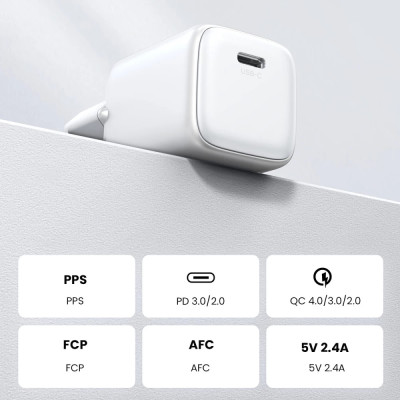 Зарядний пристрій 1xUSB 30W (USB-C) Gan PD Nexode Mini Білий CD319 Ugreen
