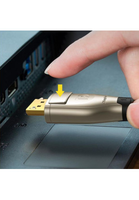 Кабель DisplayPort M - M 2.0 м, V1.4 8K Zinc Alloy Shell DP112 чорний UGREEN