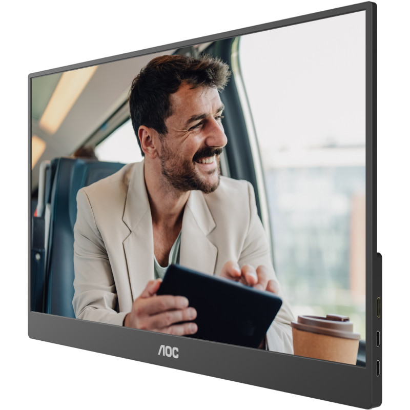 TFT 15.6" AOC 16T20E2, IPS, HDMI, USB- C, колонки, чорний