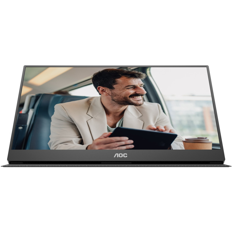 TFT 15.6" AOC 16T20E2, IPS, HDMI, USB- C, колонки, чорний