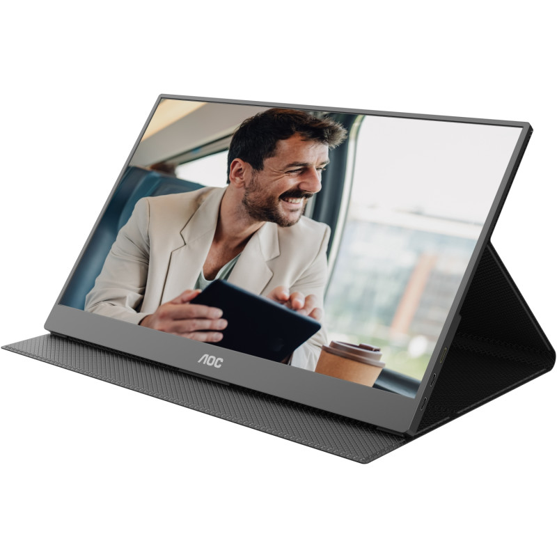 TFT 15.6" AOC 16T20E2, IPS, HDMI, USB- C, колонки, чорний