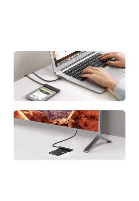 Перехідник USB 3.0 Type-A --> SATA III (F), CM321 UGREEN чорний
