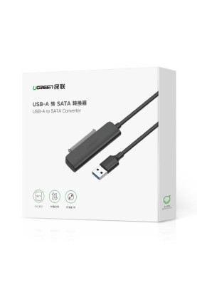Перехідник USB 3.0 Type-A --> SATA III (F), CM321 UGREEN чорний