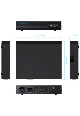 ДБЖ Marsriva DC UPS KP9 240VAC 11xDC+PoE24V1A+USB,2x48V2.A,1x912V3A,7x12V5A,1x5V2A  100W 24000mAh