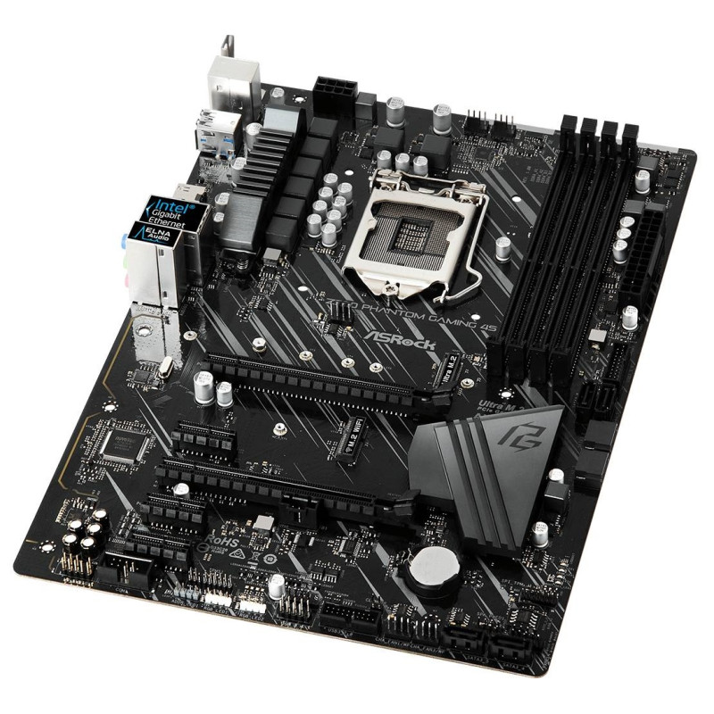 Материнська плата ASRock Z390 PHANTOM GAMING 4S/REF (1151/Z390, 4*DDR4,2xPCIex16, 6xSATAІІІ, RAID, 2xM.2, GLan, 8ch, ATX)