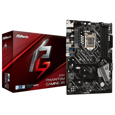Материнська плата ASRock Z390 PHANTOM GAMING 4S/REF (1151/Z390, 4*DDR4,2xPCIex16, 6xSATAІІІ, RAID, 2xM.2, GLan, 8ch, ATX)