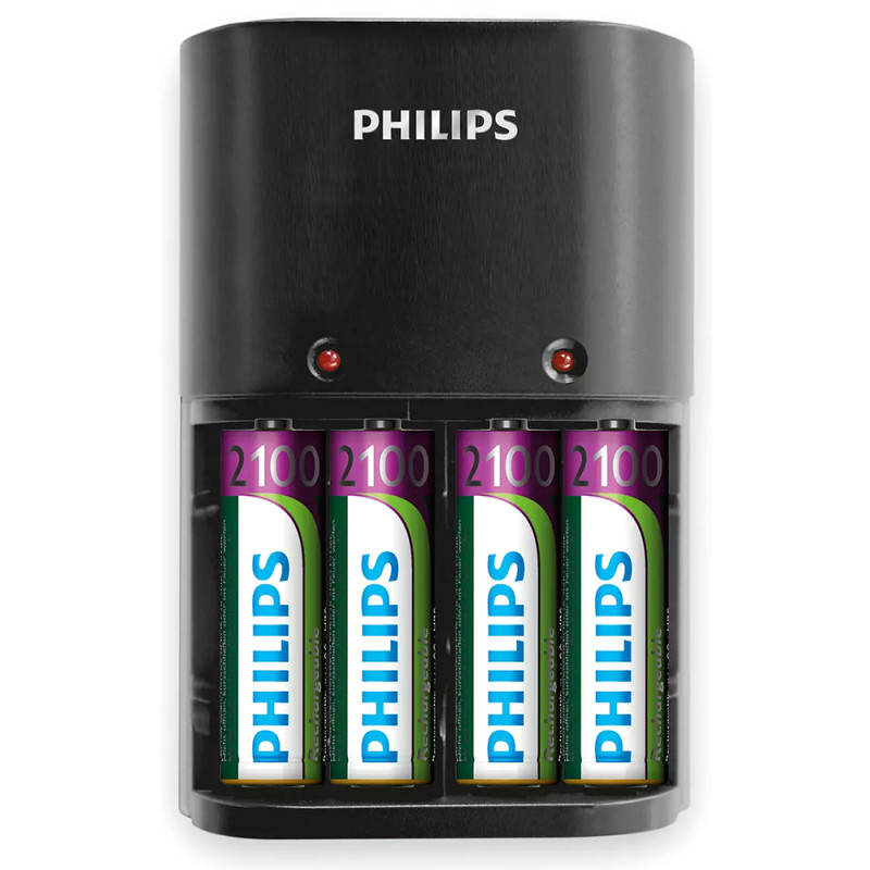 Зарядний пристрій Philips Battery charger SCB1490NB/12 + 4 акумулятори  AA 2100 Ni-MH mAh
