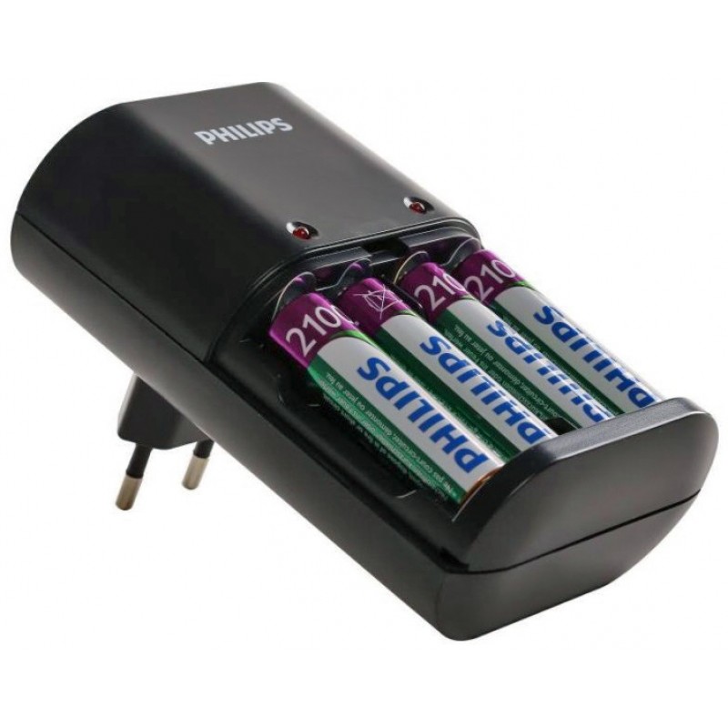 Зарядний пристрій Philips Battery charger SCB1490NB/12 + 4 акумулятори  AA 2100 Ni-MH mAh