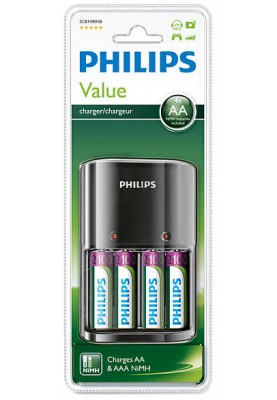 Зарядний пристрій Philips Battery charger SCB1490NB/12 + 4 акумулятори  AA 2100 Ni-MH mAh