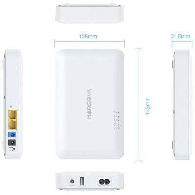 ДБЖ Marsriva DC UPS для роутерів KP6 Max 240VAC 3xDC+PoE24V1A+USB OUT, 2x5V/9V/12V2.5A 18W 20000mAh