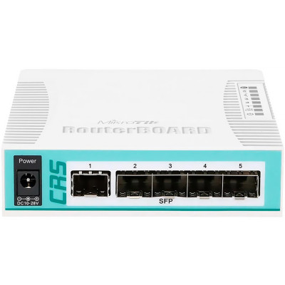 Комутатор Mikrotik CRS106-1C-5S (400Mhz/128Mb, 5xSFP, 1xCombo)