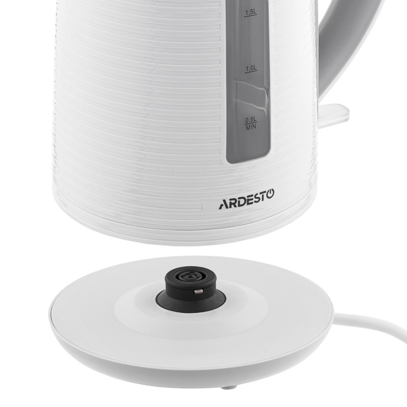 Електрочайник Ardesto EKL-F17WG 1.7л/2150Вт/strix контроль/колір білий + сірий