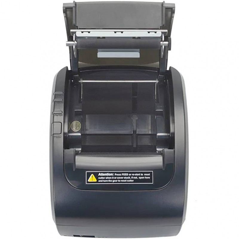 Друкарка чеків Xprinter XP-Q838L (термодрук, 230 мм/с, стрічка 80 мм, USB+Lan, авторізак, чорний)