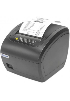 Друкарка чеків Xprinter XP-Q838L (термодрук, 230 мм/с, стрічка 80 мм, USB+Lan, авторізак, чорний)