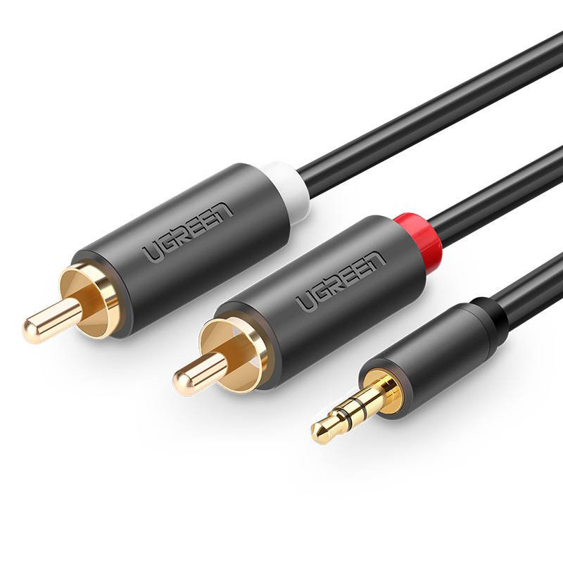 Кабель AUX 3.5мм TRS - RCAx2 M/M 5.0м UGREEN AV102 Чорний