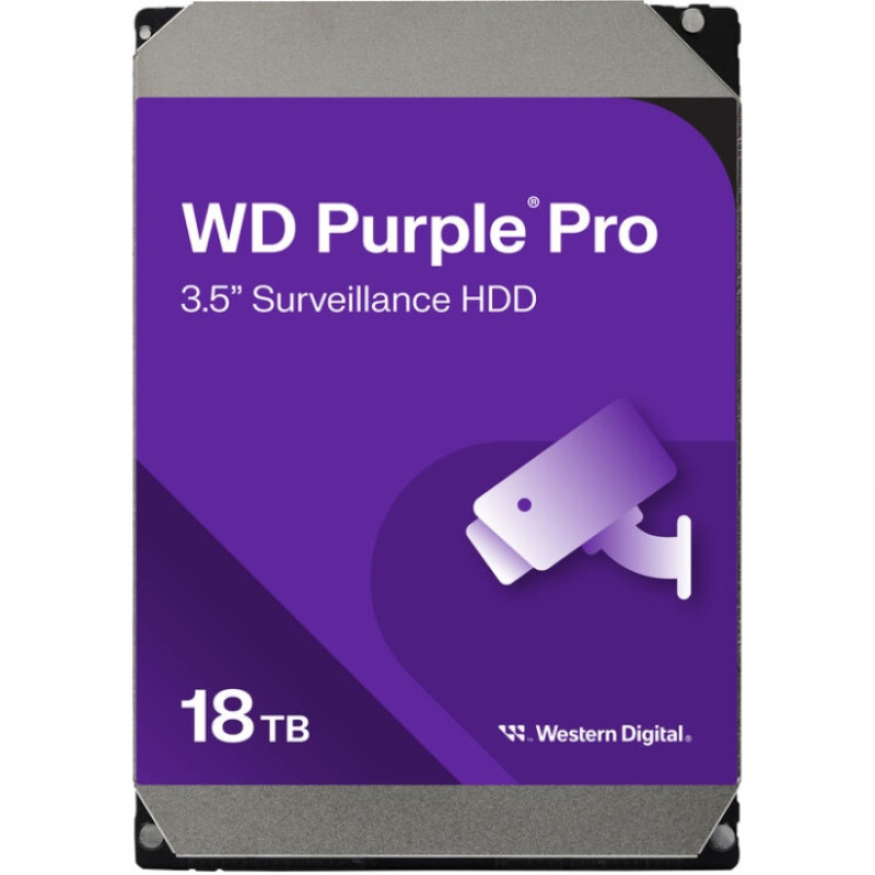 HDD 18Tb, 7200rpm, WD Purple Pro, 512M, SATA 6 Gb/s (WD181PURP)