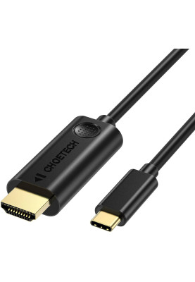 Кабель USB 3.1 Type-C M - HDMI M, 3.0m Thunderbolt 3 4K чорний Choetech
