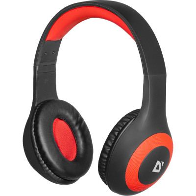 Навушники з мікрофоном Defender FreeMotion B575 Bluetooth, чорно-червоні
