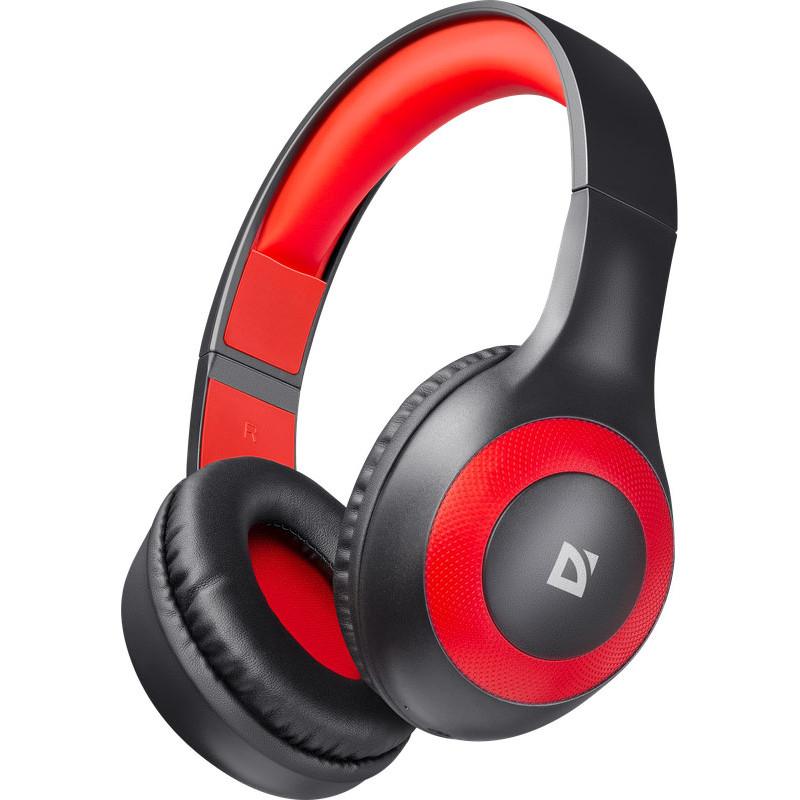 Навушники з мікрофоном Defender FreeMotion B575 Bluetooth, чорно-червоні