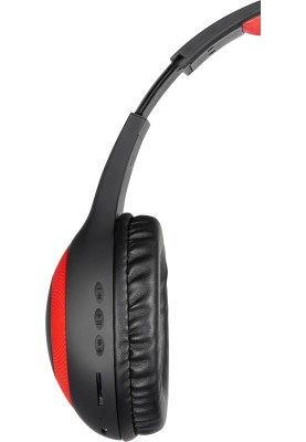 Навушники з мікрофоном Defender FreeMotion B575 Bluetooth, чорно-червоні