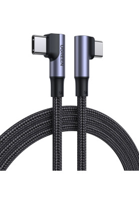 Кабель USB 2.0 Type-C M-M, 2 м, 90°, (20V/5A), (100W) Косм. Сірий US335 UGREEN