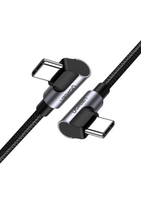 Кабель USB 2.0 Type-C M-M, 2 м, 90°, (20V/5A), (100W) Косм. Сірий US335 UGREEN