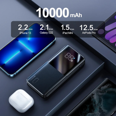 УМБ Joyroom 10000mAh 22,5W PD,QC3.0, 2xUSB-A, USB-C In/Out, Micro USB in, Black УМБ Joyroom 10000mAh 22,5W PD,QC3.0, 2xUSB-A, USB-C In/Out, Micro USB in, Black