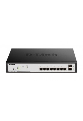 Комутатор D-Link DGS-1100-10MP (8-port 10/100/1000Base-T + 2-port  1000Base-X SFP) EasySmart